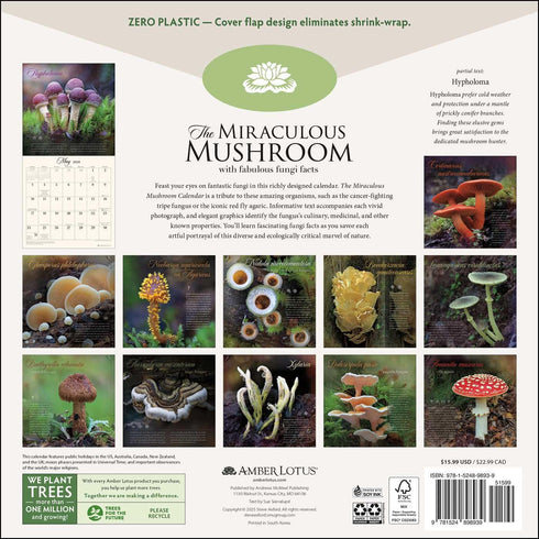 MIRACULOUS MUSHROOM 2026 WALL CALENDAR